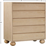 Kent Ash Wood Chest in Natural