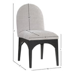 Waldorf Chenille Fabric Upholstered Dining Side Chair in Grey