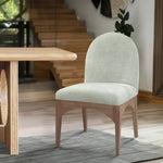 Waldorf Chenille Fabric Upholstered Dining Side Chair in Mint