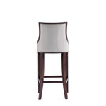 Fifth Avenue Wood Upholstered Barstool in Light Gray