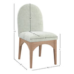 Waldorf Chenille Fabric Upholstered Dining Side Chair in Mint