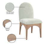 Waldorf Chenille Fabric Upholstered Dining Side Chair in Mint