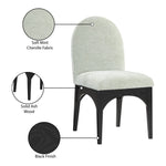 Waldorf Chenille Fabric Upholstered Dining Side Chair in Mint