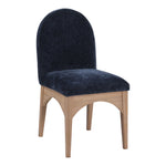 Waldorf Chenille Fabric Upholstered Dining Side Chair in Navy
