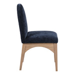 Waldorf Chenille Fabric Upholstered Dining Side Chair in Navy