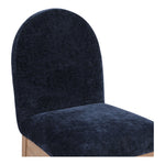 Waldorf Chenille Fabric Upholstered Dining Side Chair in Navy