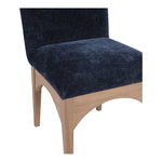 Waldorf Chenille Fabric Upholstered Dining Side Chair in Navy