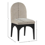 Waldorf Chenille Fabric Upholstered Dining Side Chair in Beige