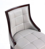 Fifth Avenue Wood Upholstered Barstool in Light Gray