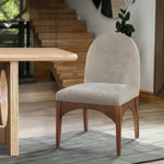 Waldorf Chenille Fabric Upholstered Dining Side Chair in Beige