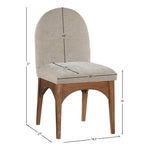 Waldorf Chenille Fabric Upholstered Dining Side Chair in Beige