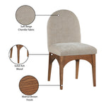 Waldorf Chenille Fabric Upholstered Dining Side Chair in Beige