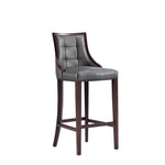 Fifth Avenue Wood Upholstered Barstool in Graphite
