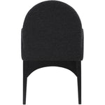 Waldorf Boucle Fabric Upholstered Dining Arm Chair in Black