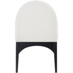 Waldorf Boucle Fabric Upholstered Dining Arm Chair in Cream