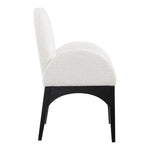 Waldorf Boucle Fabric Upholstered Dining Arm Chair in Cream