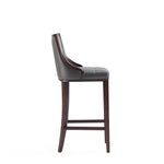 Fifth Avenue Wood Upholstered Barstool in Graphite