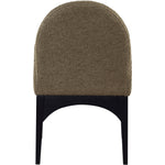 Waldorf Boucle Fabric Upholstered Dining Arm Chair in Olive