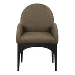 Waldorf Boucle Fabric Upholstered Dining Arm Chair in Olive