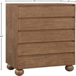 Kent Ash Wood Chest in Walnut