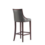 Fifth Avenue Wood Upholstered Barstool in Graphite