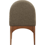Waldorf Boucle Fabric Upholstered Dining Arm Chair in Olive