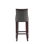 Fifth Avenue Wood Upholstered Barstool in Graphite