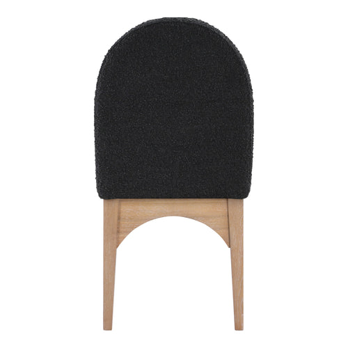 Waldorf Boucle Fabric Upholstered Dining Side Chair in Black