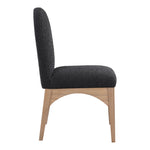 Waldorf Boucle Fabric Upholstered Dining Side Chair in Black