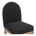Waldorf Boucle Fabric Upholstered Dining Side Chair in Black
