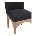 Waldorf Boucle Fabric Upholstered Dining Side Chair in Black