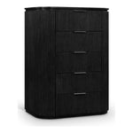 Astrid Solid Wood And Oak Veneer Chest in Black