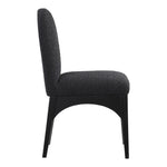 Waldorf Boucle Fabric Upholstered Dining Side Chair in Black