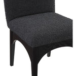 Waldorf Boucle Fabric Upholstered Dining Side Chair in Black