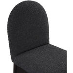 Waldorf Boucle Fabric Upholstered Dining Side Chair in Black
