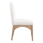 Waldorf Boucle Fabric Upholstered Dining Side Chair in Cream