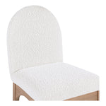 Waldorf Boucle Fabric Upholstered Dining Side Chair in Cream