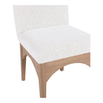 Waldorf Boucle Fabric Upholstered Dining Side Chair in Cream