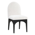 Waldorf Boucle Fabric Upholstered Dining Side Chair in Cream