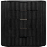 Astrid Solid Wood And Oak Veneer Chest in Black