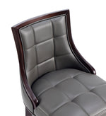 Fifth Avenue Wood Upholstered Barstool in Graphite