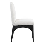 Waldorf Boucle Fabric Upholstered Dining Side Chair in Cream