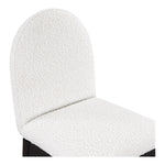 Waldorf Boucle Fabric Upholstered Dining Side Chair in Cream