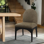 Waldorf Boucle Fabric Upholstered Dining Side Chair in Olive
