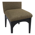 Waldorf Boucle Fabric Upholstered Dining Side Chair in Olive