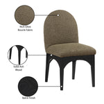 Waldorf Boucle Fabric Upholstered Dining Side Chair in Olive