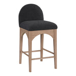 Waldorf Boucle Fabric Upholstered Counter Stool in Black