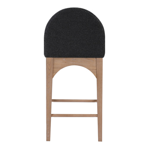 Waldorf Boucle Fabric Upholstered Counter Stool in Black