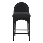 Waldorf Boucle Fabric Upholstered Counter Stool in Black