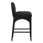 Waldorf Boucle Fabric Upholstered Counter Stool in Black